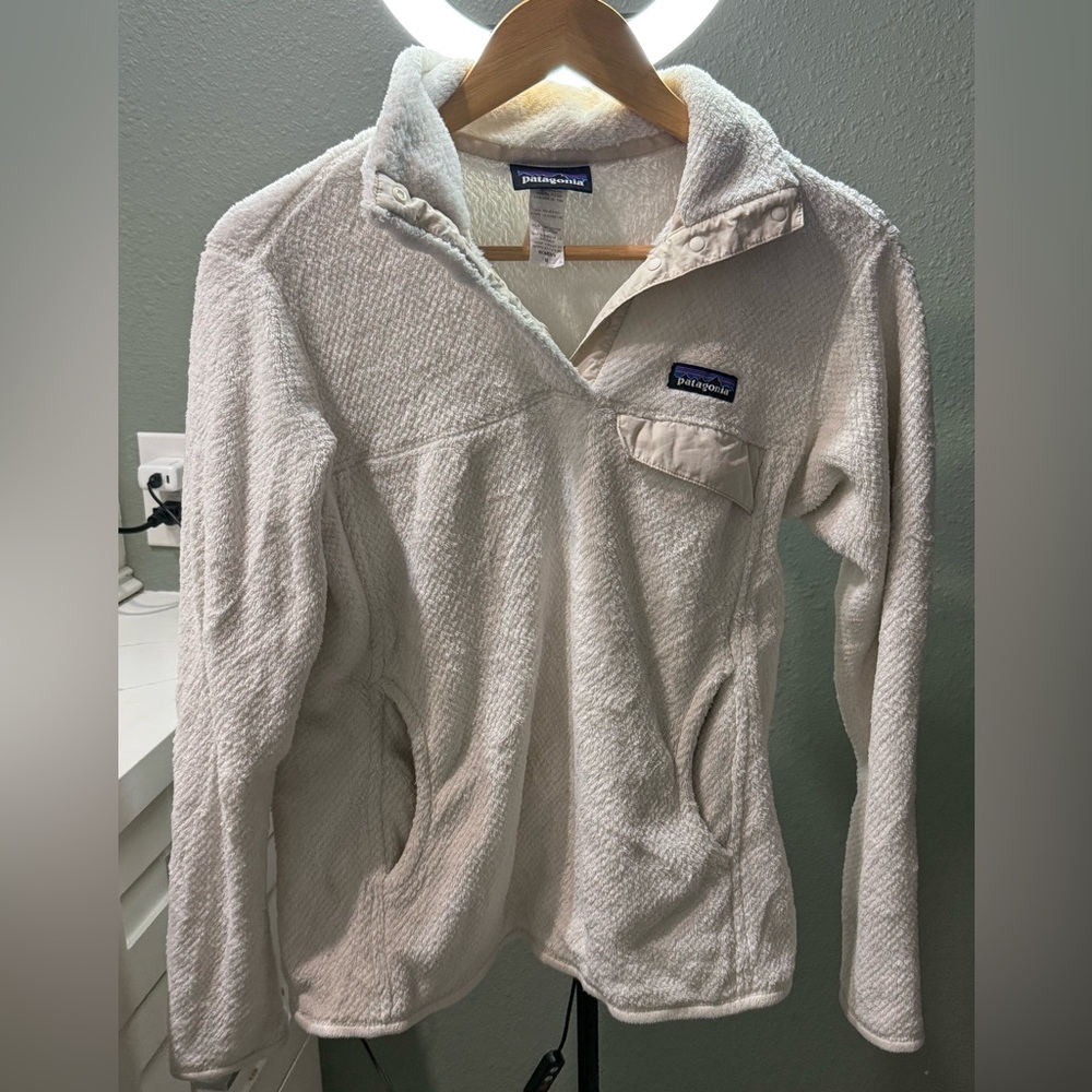 Patagonia Off-White Snap-T Fleece Jacket